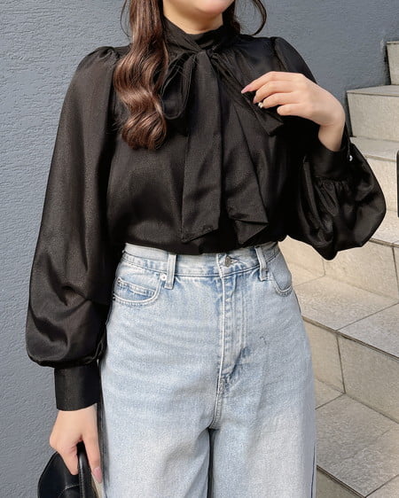 INGNI（イング） ボウタイブラウス ｸﾛ