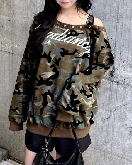 INGNI（イング） ハトメオフショルロゴスウェットトップス ﾒｲｻｲ