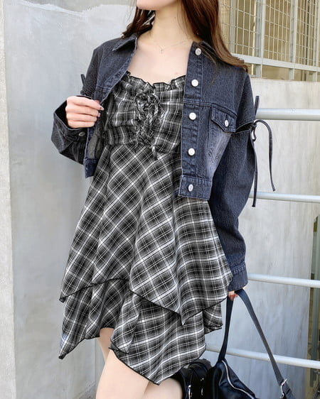 アソート柄イレヘムミニキャミワンピース