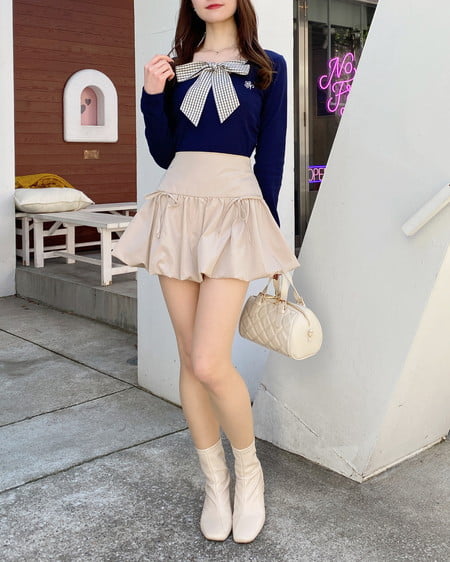 INGNI(イング) ビジューキルティングボストンバッグ アイボリー