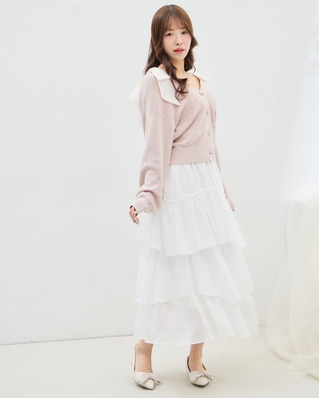 INGNI（イング） シアーティアードスカート ｵﾌﾎﾜｲﾄ