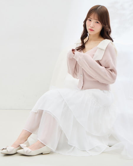 INGNI（イング） シアーティアードスカート ｵﾌﾎﾜｲﾄ