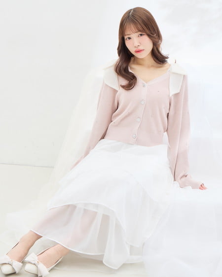 INGNI（イング） シアーティアードスカート ｵﾌﾎﾜｲﾄ