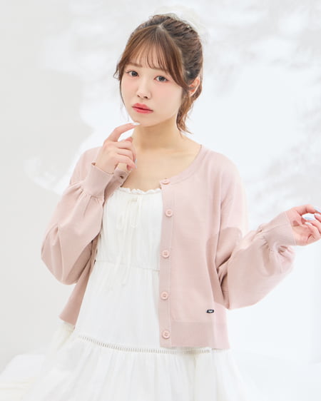 【2／25 2時までの限定価格】【WEB限定】プレート付ニットカーディガン