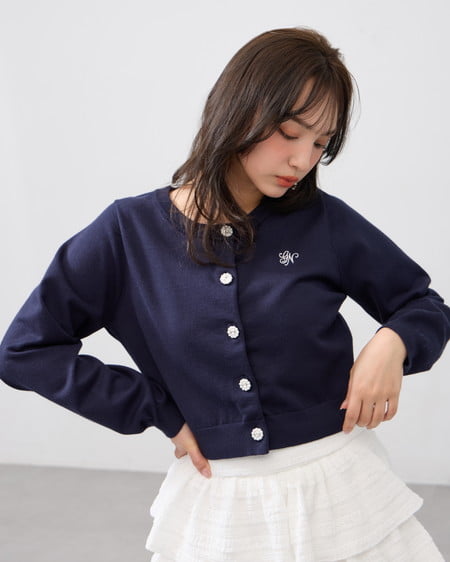 INGNI（イング） ビジューボタンニットカーディガン ｺﾝ