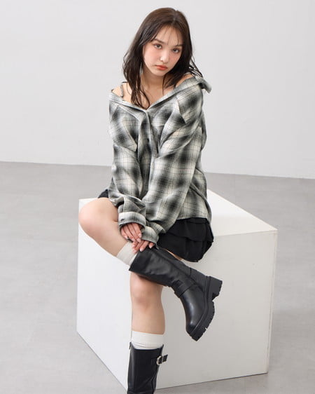 INGNI（イング） シアーフリルミニスカパン ｸﾛ