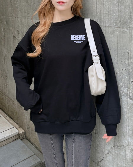 INGNI（イング） バックビッグロゴスウェットチュニック ｸﾛ/ｵﾌﾎﾜｲﾄ