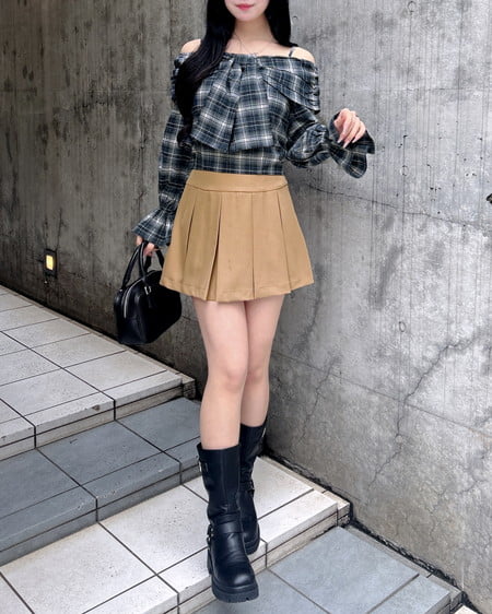 INGNI（イング） プリーツスカパン(セットアップ対応) ﾍﾞｰｼﾞｭ