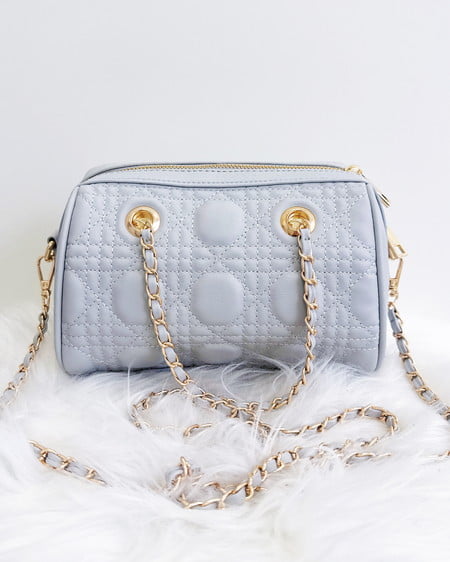 INGNI(イング) キルティングチェーンボストンバッグ サックス