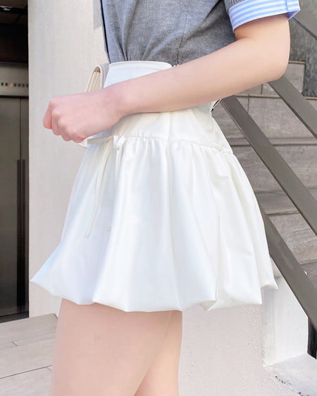 INGNI（イング） リボンバルーンミニスカパン ｵﾌﾎﾜｲﾄ