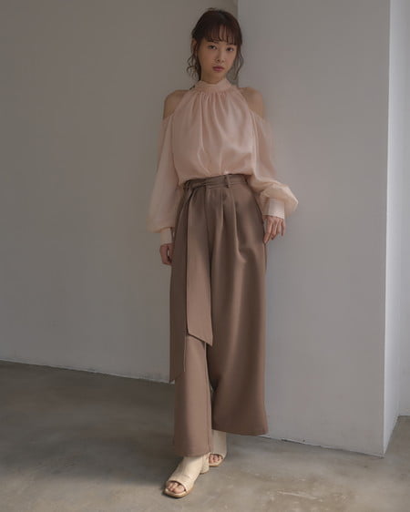 INGNI(イング) 肩開きブラウス ピンク