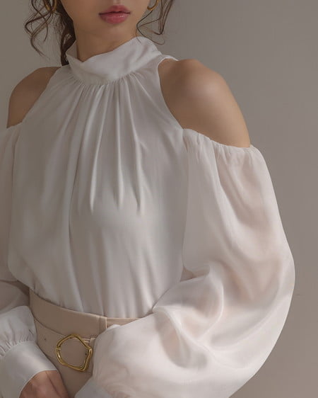 INGNI（イング） 肩開きブラウス ｵﾌﾎﾜｲﾄ