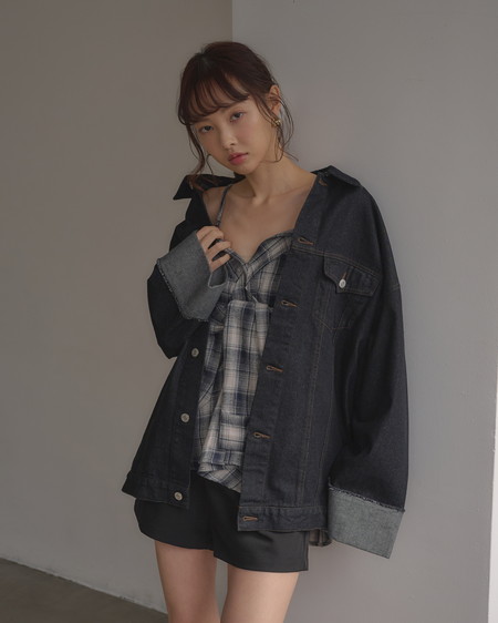 【INGNI SOELA】袖折り返しビッグGジャン(セットアップ対応)