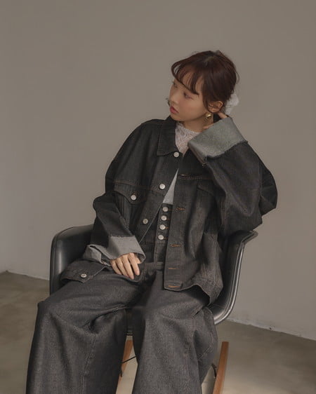 【INGNI SOELA】袖折り返しビッグGジャン(セットアップ対応)