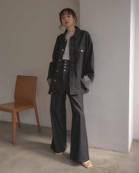 【INGNI SOELA】2Wayハイウエストデニムパンツ(セットアップ対応)