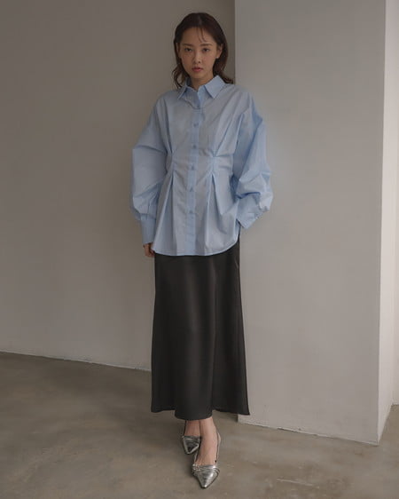 INGNI（イング） サテンマーメイドスカート ｸﾛ