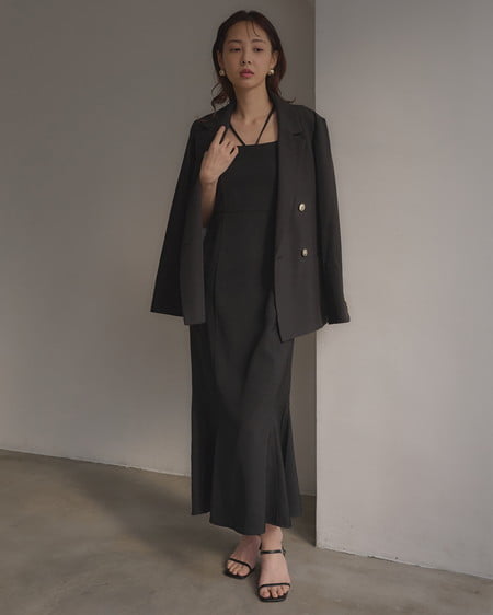 INGNI（イング） 金ボタンテーラードジャケット ｸﾛ