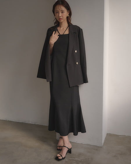 INGNI（イング） 金ボタンテーラードジャケット ｸﾛ