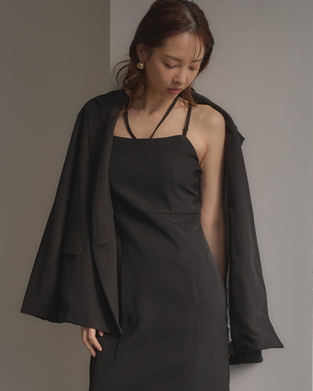 INGNI（イング） 金ボタンテーラードジャケット ｸﾛ