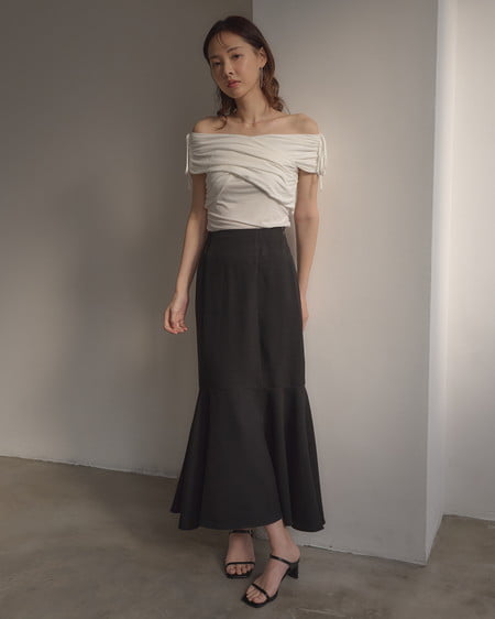 INGNI（イング） ハイウエストマーメイドスカート ｸﾛ