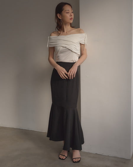 INGNI（イング） ハイウエストマーメイドスカート ｸﾛ