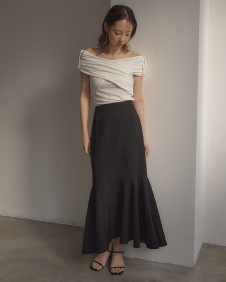 INGNI（イング） ハイウエストマーメイドスカート ｸﾛ