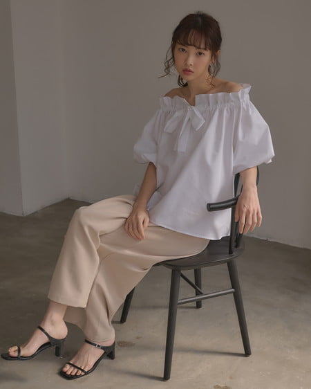 INGNI（イング） 2Wayギャザーオフショルブラウス ｵﾌﾎﾜｲﾄ