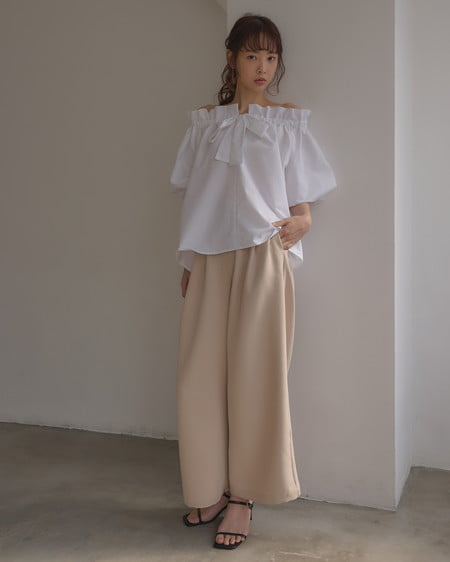 INGNI（イング） 2Wayギャザーオフショルブラウス ｵﾌﾎﾜｲﾄ