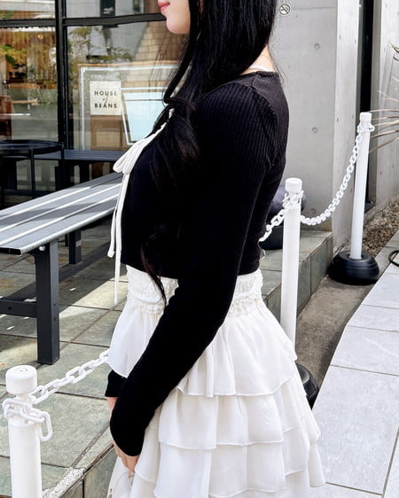 INGNI（イング） レースレイヤードカーデトップス ｸﾛ