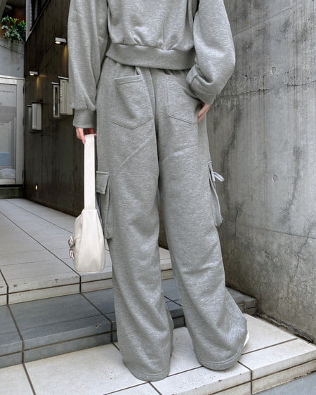 INGNI（イング） リボン付カーゴスウェットパンツ ｸﾞﾚｰ