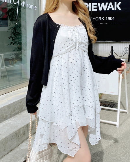 INGNI（イング） アソート柄イレヘムミニキャミワンピース ｵﾌ/ﾄﾞｯﾄ