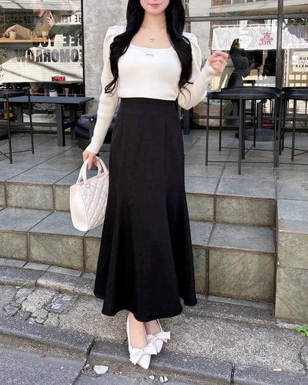 INGNI（イング） プレート付パフスリーブリブニット ｱｲﾎﾞﾘｰ