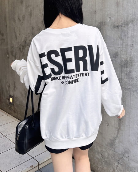 INGNI（イング） バックビッグロゴスウェットチュニック ｵﾌﾎﾜｲﾄ/ｸﾛ