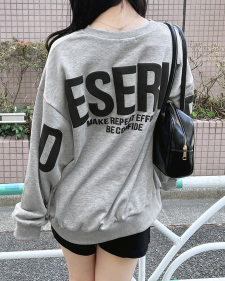 バックビッグロゴスウェットチュニック