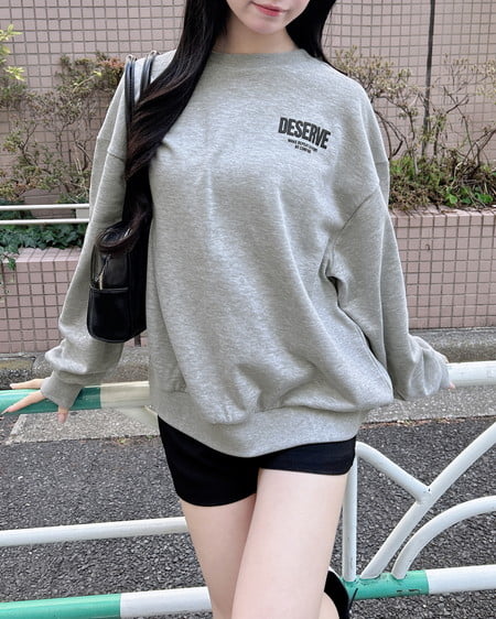 INGNI（イング） バックビッグロゴスウェットチュニック ｸﾞﾚｰ/ｸﾛ