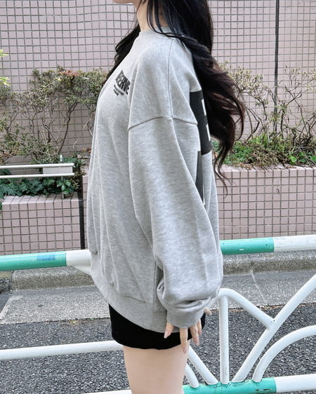 INGNI（イング） バックビッグロゴスウェットチュニック ｸﾞﾚｰ/ｸﾛ