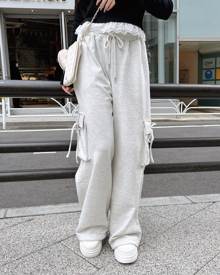 INGNI（イング） リボン付カーゴスウェットパンツ ｵｰﾄﾐｰﾙ