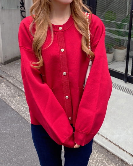 INGNI（イング） スポンディッシュニットカーディガン ｱｶ