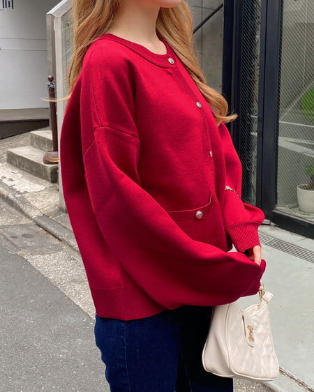 INGNI（イング） スポンディッシュニットカーディガン ｱｶ