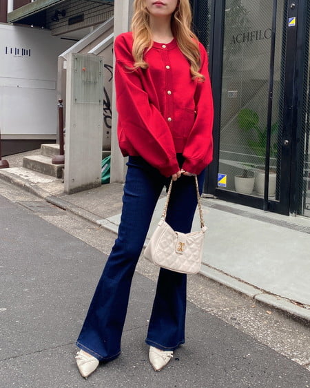 INGNI（イング） フレアデニムパンツ ｲﾝﾃﾞｨｺﾞ