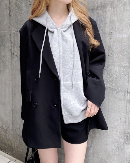 INGNI（イング） ミドル丈テーラードジャケット(セットアップ対応) ｸﾛ/A