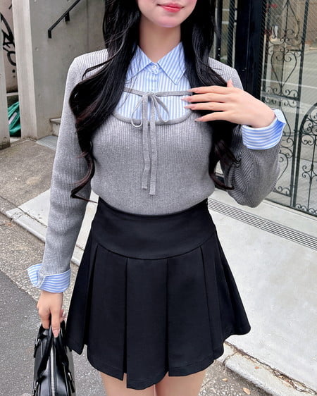 INGNI(イング) プリーツスカパン(セットアップ対応) グレー