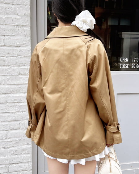 INGNI（イング） ミドル丈トレンチコート ﾍﾞｰｼﾞｭ