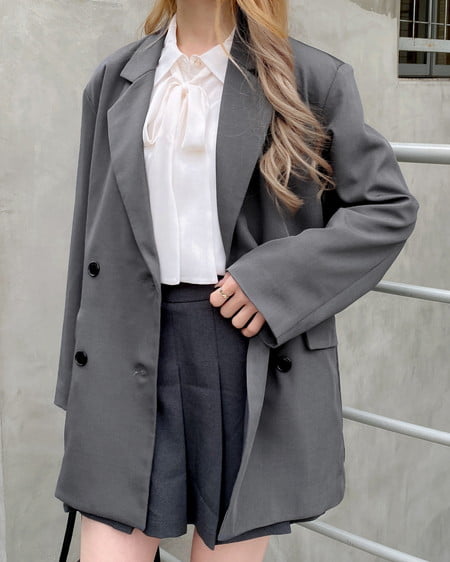 INGNI(イング) ミドル丈テーラードジャケット(セットアップ対応) グレー