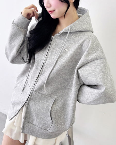 胸プレート付ダンボールダブルジップパーカー