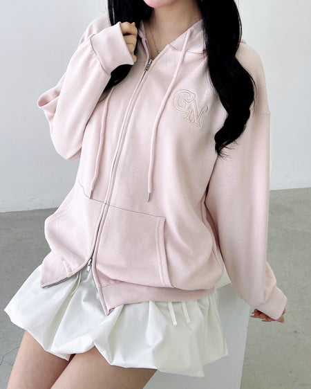 ラメスウェットジップパーカー