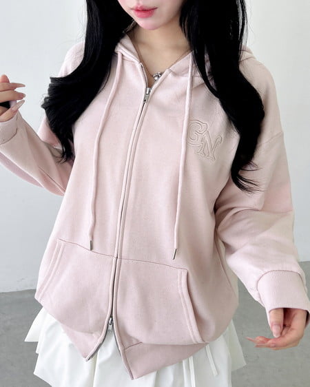 INGNI(イング) ラメスウェットジップパーカー ピンク