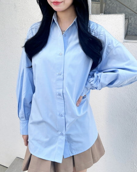 INGNI（イング） ストライプビッグシャツ ｻｯｸｽ