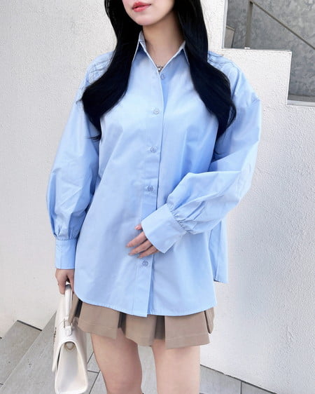 INGNI（イング） ストライプビッグシャツ ｻｯｸｽ