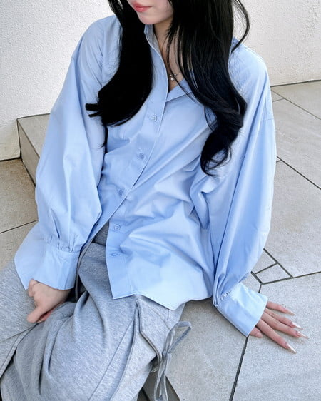 INGNI（イング） ストライプビッグシャツ ｻｯｸｽ